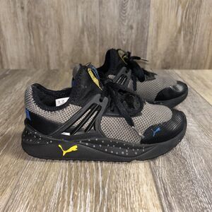 Puma Kids Youth US Size 1C Pacer Future City Escape Gray Black Sneaker Shoes